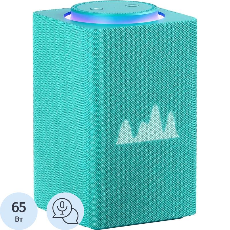 Изображение товара Умная колонка Яндекс Макс Zigbee бирюзовая (YNDX-00053TRQ)