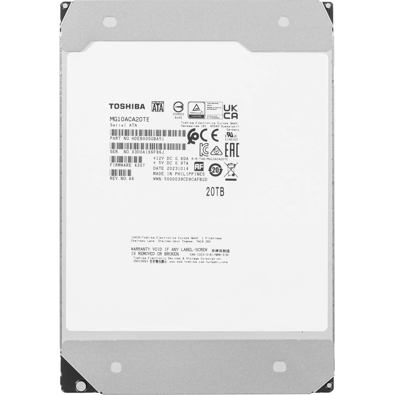 Изображение товара Жесткий диск Toshiba Enterprise Capacity 20 ТБ (MG10ACA20TE)