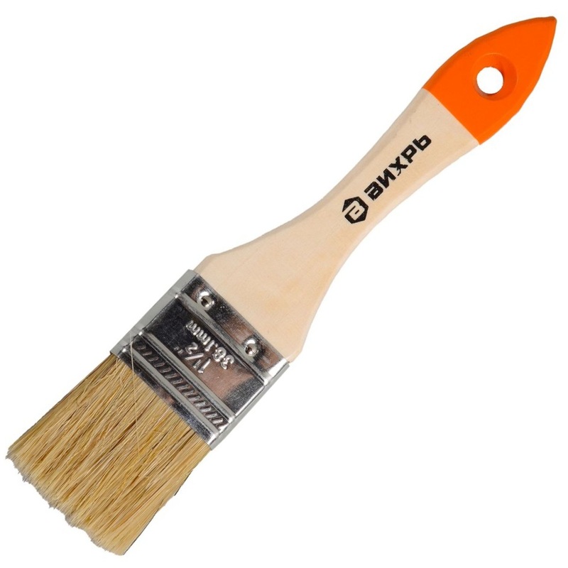 Изображение товара Кисть малярная Вихрь из натуральной щетины 38 мм с деревянной рукояткой (73/3/4/2)