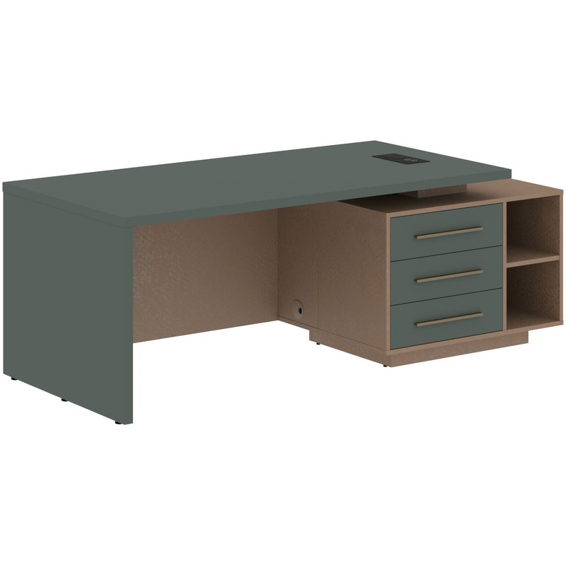 Изображение товара Стол руководителя Velion 2190 с тумбой 2100х900х750 мм