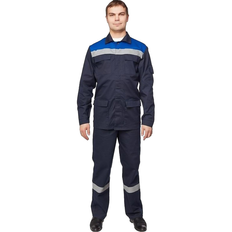 Изображение товара Костюм рабочий летний мужской л05-КБР с СОП синий/васильковый 56-58 194-200