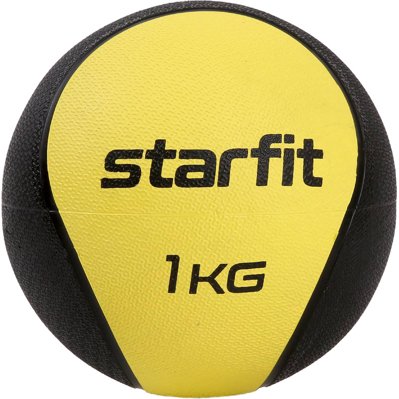 Изображение товара Медбол Starfit GB-702 1 кг жёлтый для фитнеса и функциональной тренировки