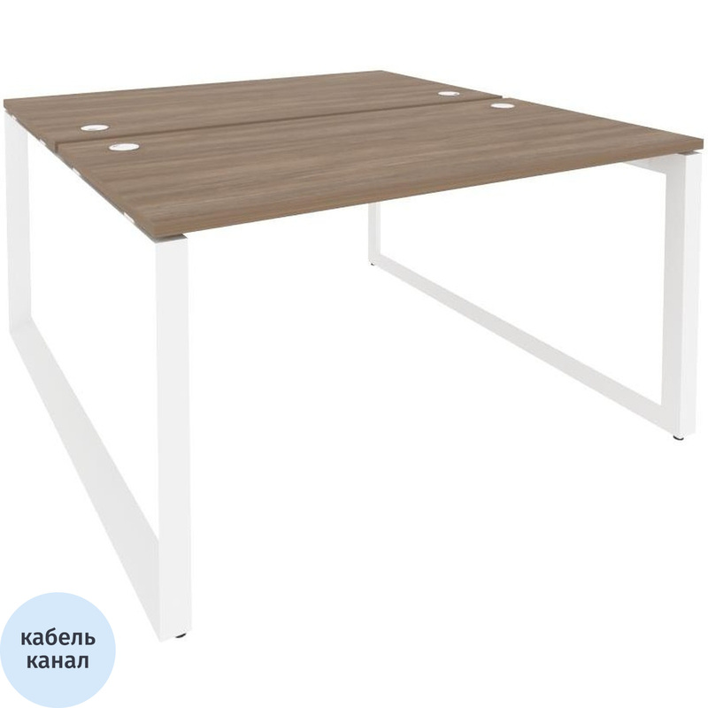 Изображение товара Рабочая станция на 2 рабочих места ONIX-О O.MO-D.RS-2.3.7 (дуб аризона/белый, 1380х1475х750 мм)
