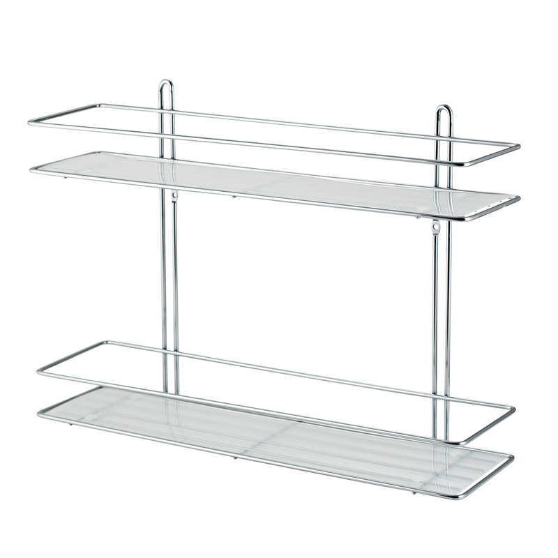 Изображение товара Полка для ванной Swensa 2-ярусная прямая 40x11x28 см