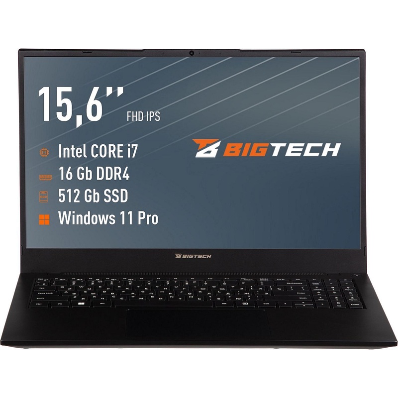 Изображение товара Уцененный ноутбук BigTech R157 (R157-I5B9W) с i7 и 16 Гб ОП