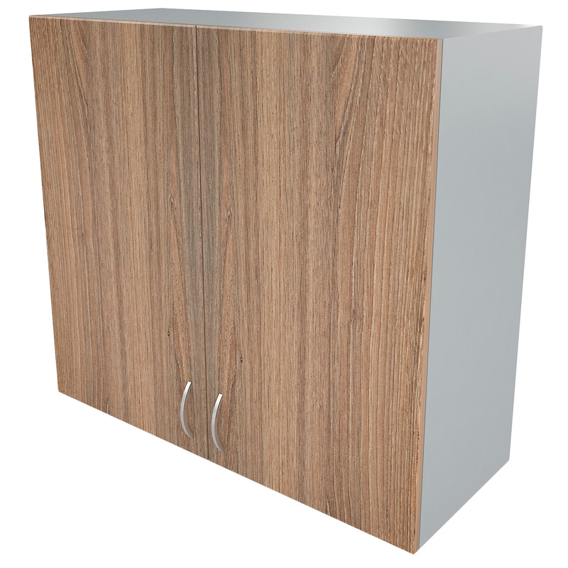 Изображение товара Навесной шкаф Ринг АТ 080 серый с фасадами дуб шамони 800х320х720 мм