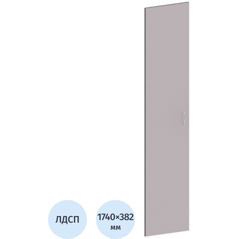 Изображение товара Дверь высокая левая Simple из ЛДСП 382х1740 мм серого цвета