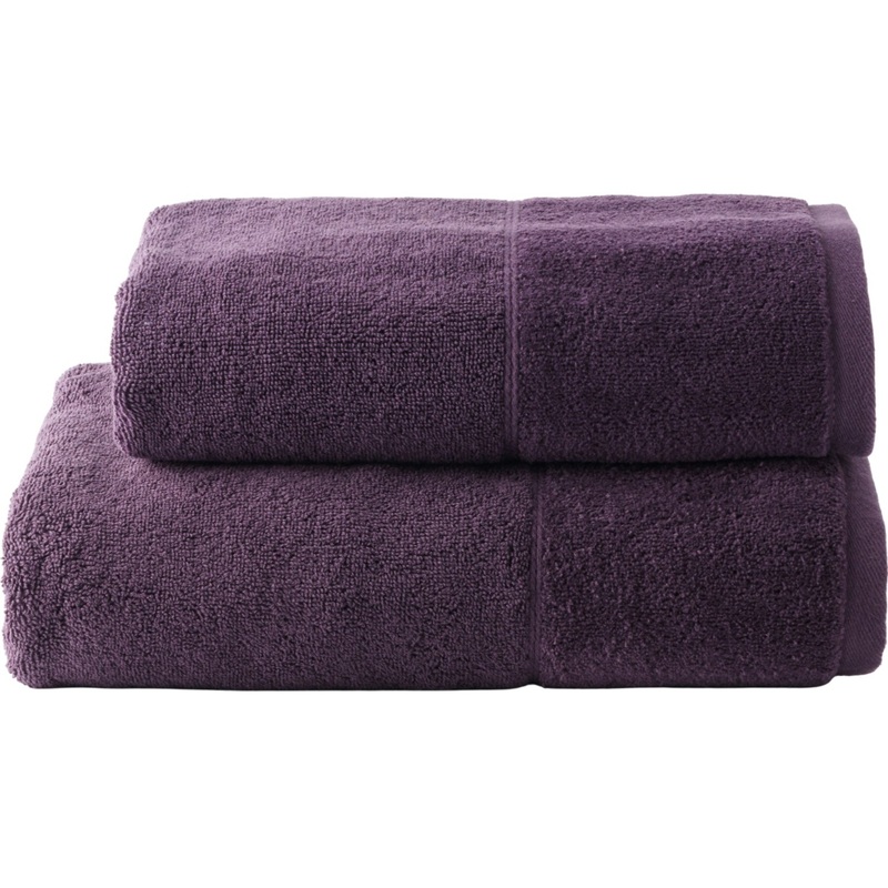 Изображение товара Набор махровых полотенец Home Collection 2 штуки сливовый 50x80/70x130 см 600 г/м2