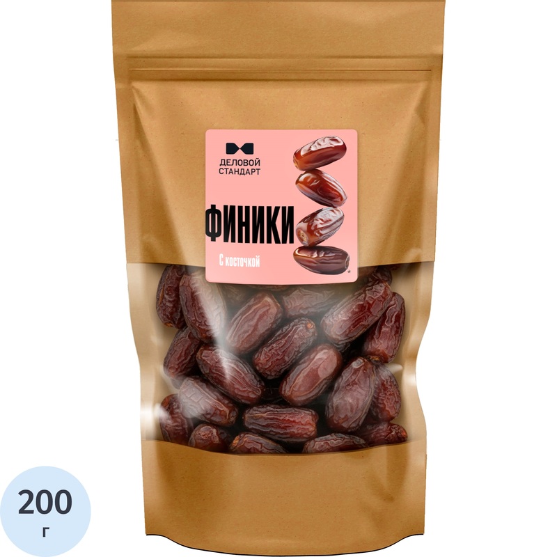 Изображение товара Финики сушёные Деловой Стандарт с косточкой 200 г