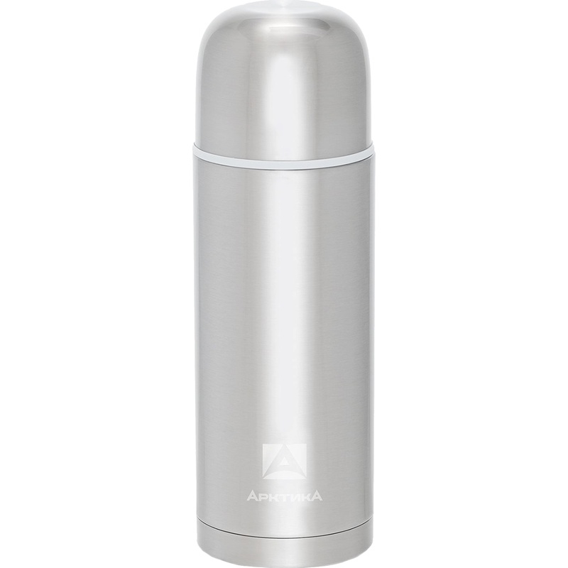 Изображение товара Термос с узким горлом Арктика 1000 мл серебристый с чашкой