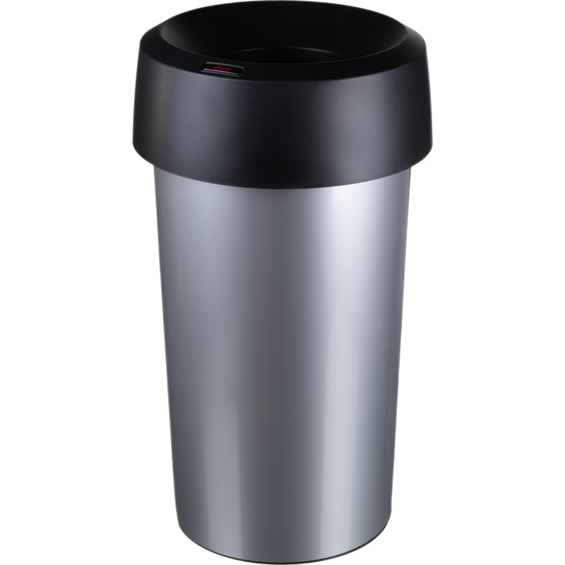 Изображение товара Контейнер для мусора Vileda Professional Ирис 50 л пластиковый квадратный и круглый