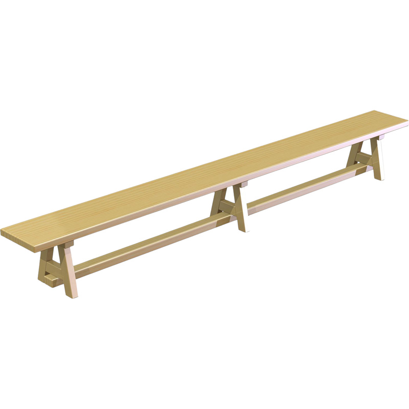Изображение товара Гимнастическая скамья 3 метра из дерева с ножками для спортивных учреждений