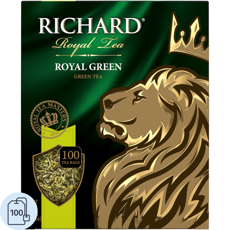 Изображение товара Чай зеленый Richard Royal Green 100 пакетиков