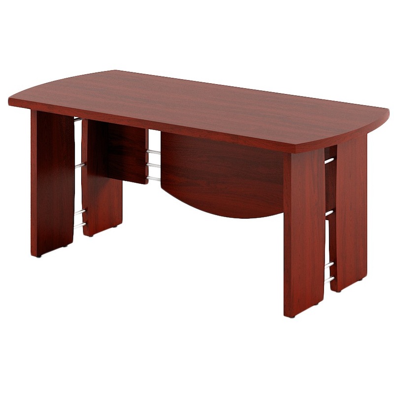 Изображение товара Стол руководителя письменный Born 1700x800x750 мм бургунди регулируемый