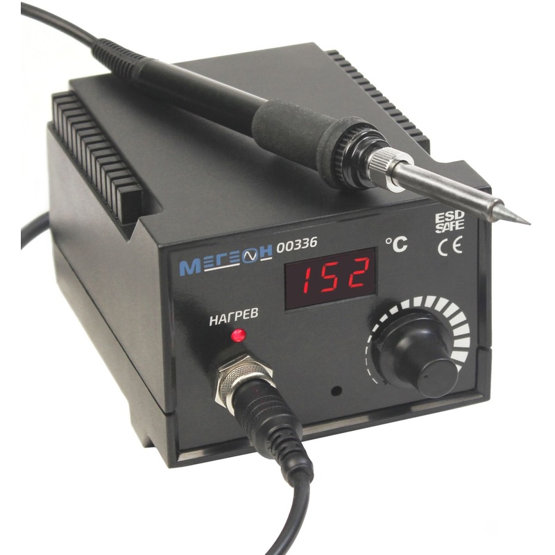 Изображение товара Паяльник Мегеон 00336 с цифровым дисплеем и регулировкой температуры