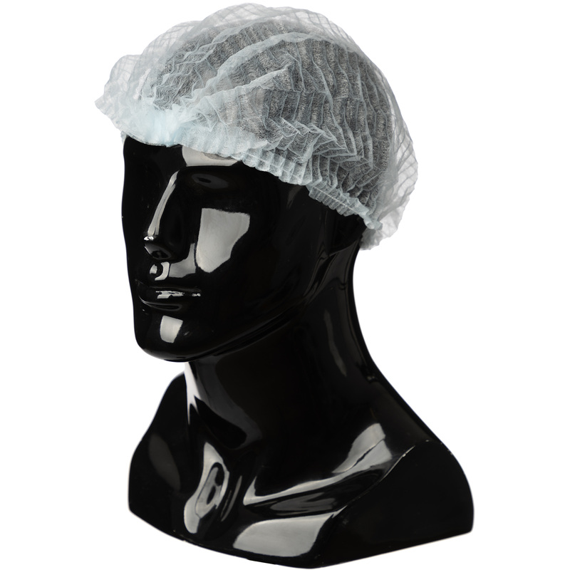 Изображение товара Одноразовая голубая шапочка Шарлотта 100 шт в упаковке для салонов и медицины