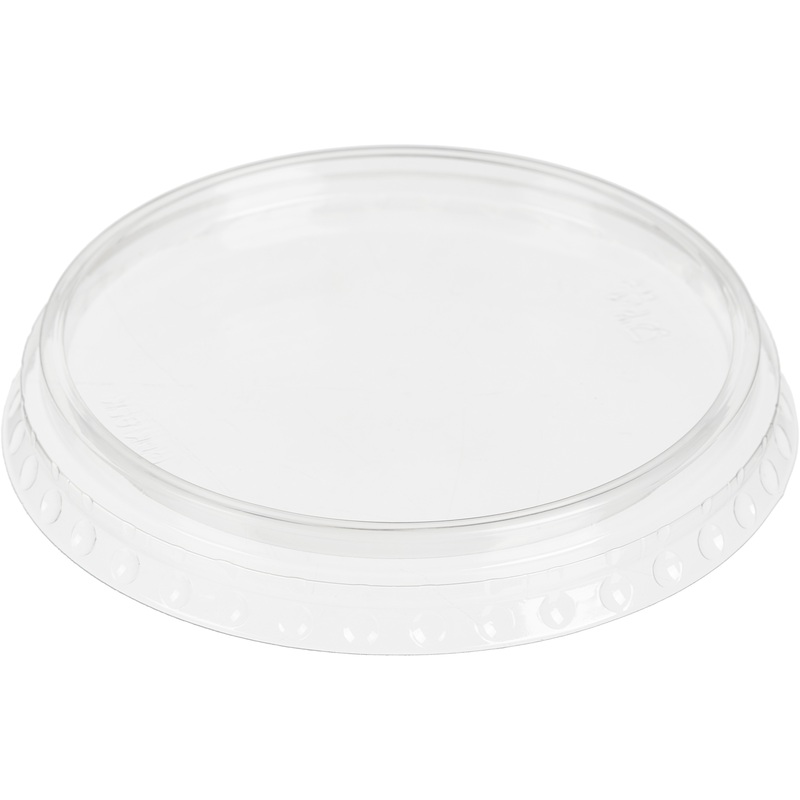 Изображение товара Уценка. Крышка для стакана Стиролпласт 95 мм пластиковая прозрачная 1000 штук в упаковке
