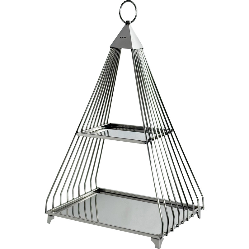 Изображение товара Этажерка 2-х ярусная Maco BE4-00 66.04х60/64х30/48 см нержавеющая сталь