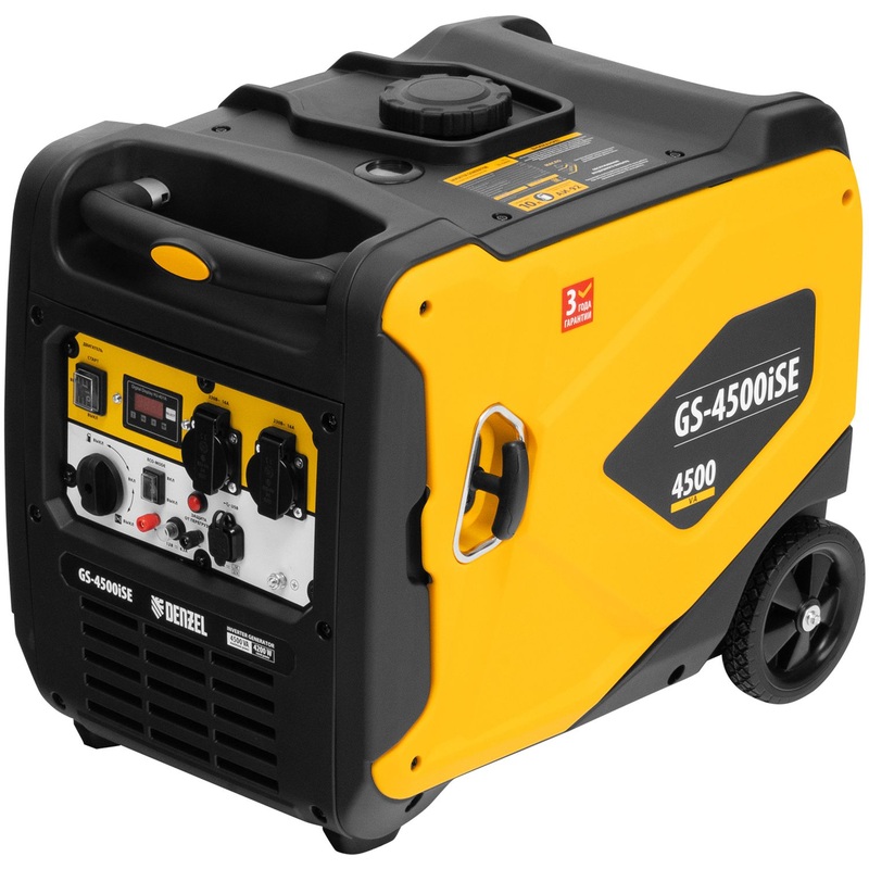 Изображение товара Инверторный бензиновый генератор Denzel GS-4500iSE 4.5 кВт с электростартером