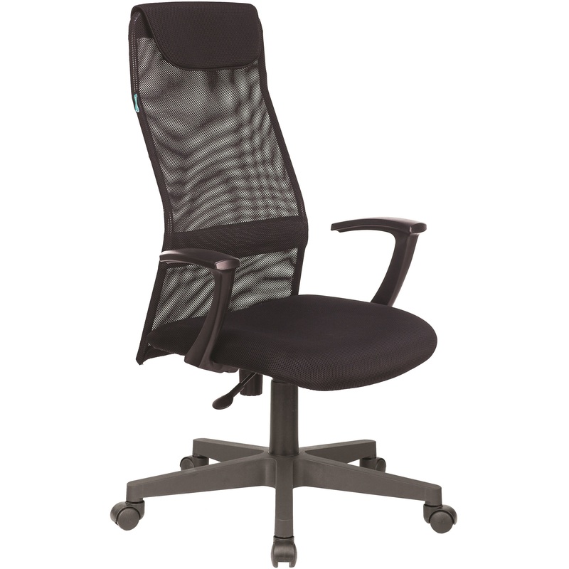 Изображение товара Кресло для руководителя Бюрократ KB-8 чёрное (сетка/ткань, пластик)