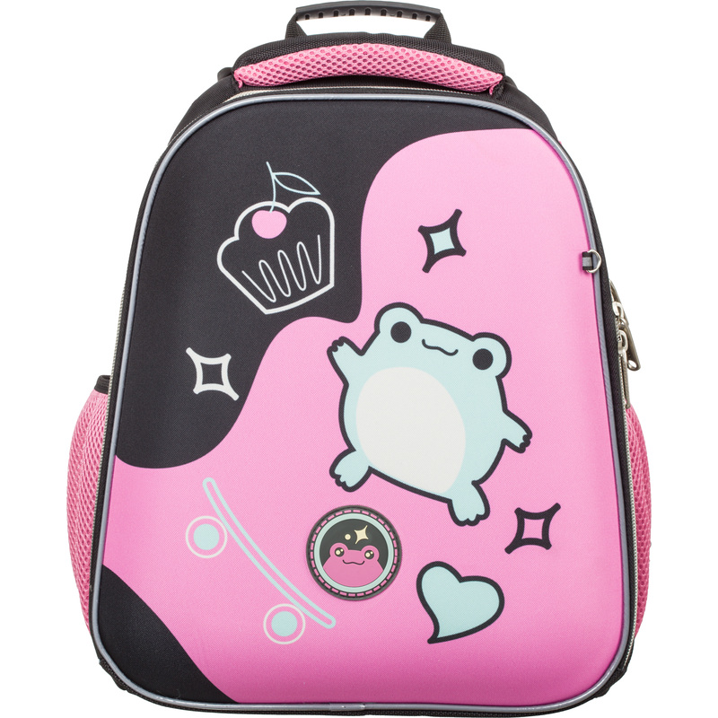Изображение товара Школьный ранец Комус Класс Basic Froggy анатомический для девочки черный