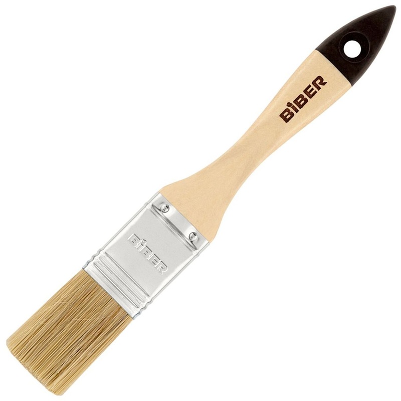 Изображение товара Кисть малярная плоская Бибер Стандарт 31122 из натуральной щетины 25х11 мм с деревянной рукояткой (тов-001999) Изображение товара Кисть малярная плоская Бибер Стандарт 31122 из натуральной щетины 25х11 мм с деревянной рукояткой (тов-001999)