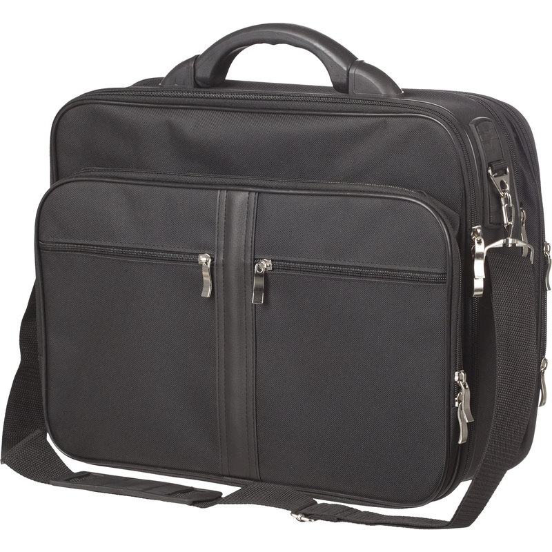 Изображение товара Сумка для документов и ноутбука Алекс чёрная из полиэстера (987)