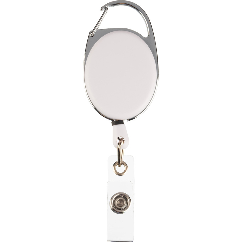 Изображение товара Держатель для бейджа Комус рулетка 65 см крепление кнопкой белый