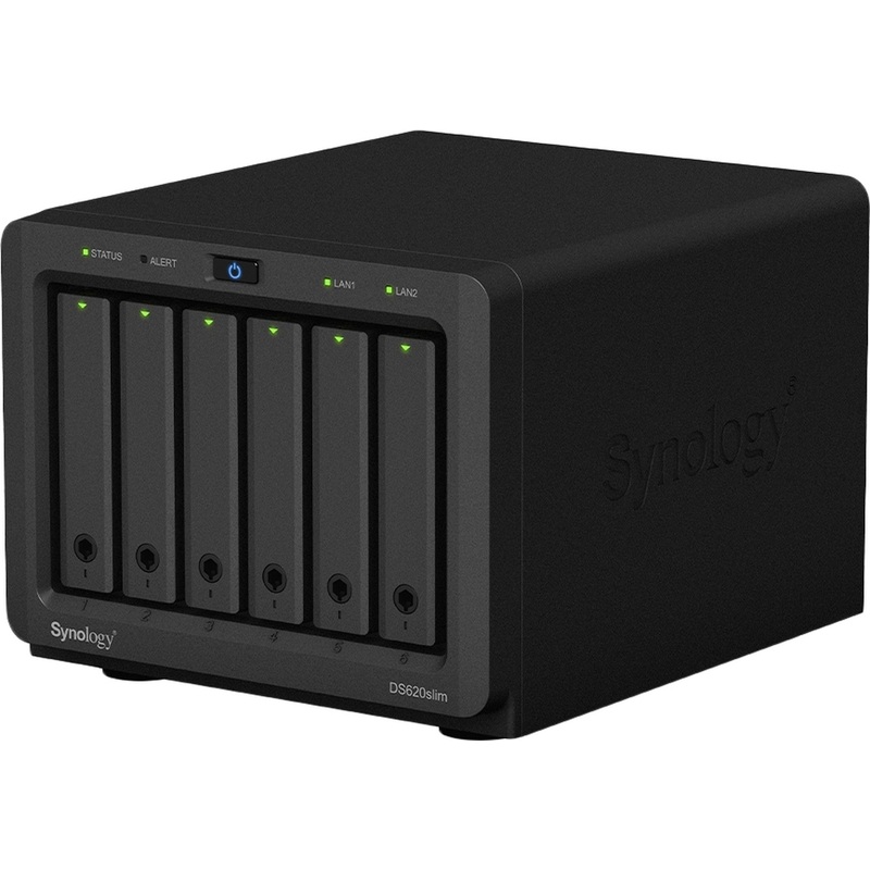 Изображение товара NAS Synology DS620slim - компактное сетевое хранилище с RAID и расширением памяти