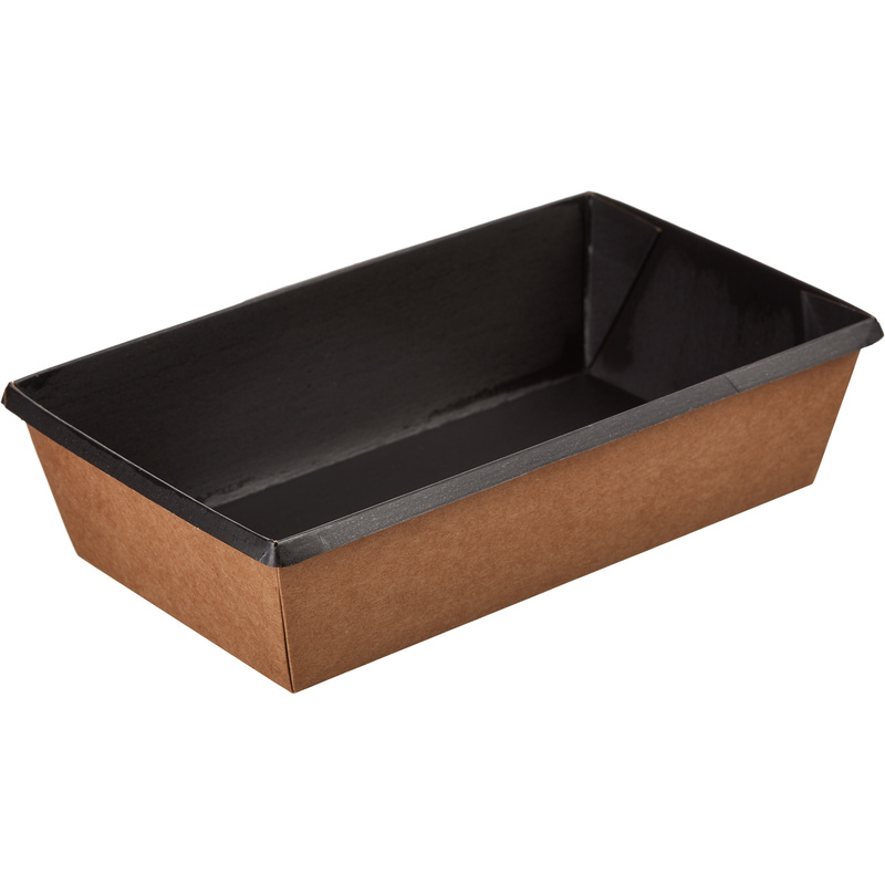 Изображение товара Бумажный контейнер без крышки OneClick 800 мл коричневый или черный упаковка 300 шт