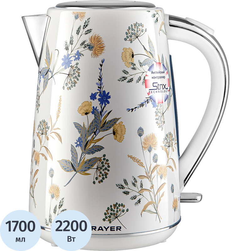 Изображение товара Чайник электрический Brayer 1083BR белый объем 1700 мл мощность 2200 Вт