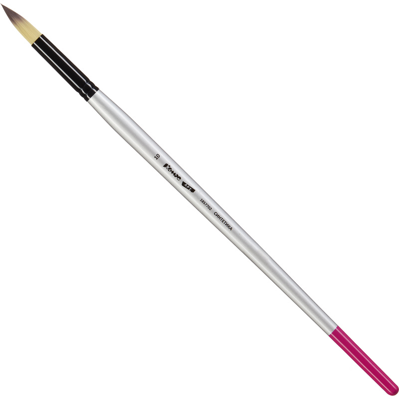 Изображение товара Художественная кисть Комус Арт круглая №10 синтетика для акварели и акрила