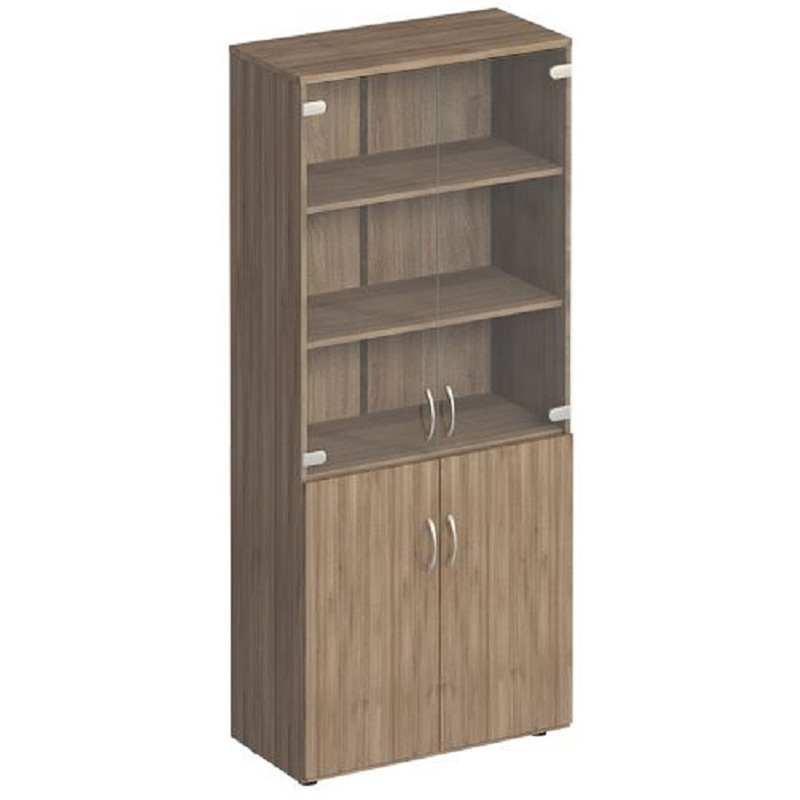 Изображение товара Шкаф для документов Комфорт К.379 со стеклом дуб шамони темный