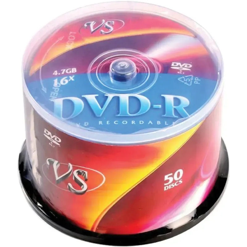 Изображение товара Диски DVD-R VS 4.7 ГБ 16x 50 шт в упаковке