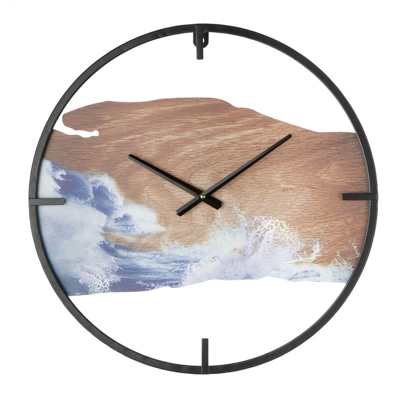 Изображение товара Настенные часы Aviere 25553 современный дизайн 55x55 см черный металл