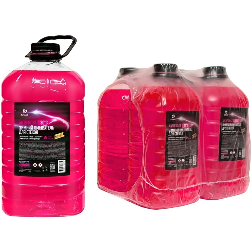 Изображение товара Жидкость незамерзающая Grass AntiFrost - 30С 4 л ПЭТ, 4 шт в упаковке