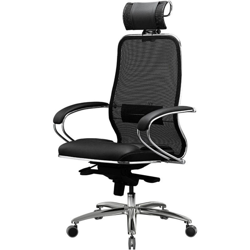 Изображение товара Кресло для руководителя Метта Samurai SL-2.04 чёрное с сеткой и металлом