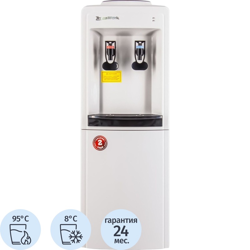 Изображение товара Кулер для воды Aqua Work 0.8LR белый (нагрев и охлаждение)