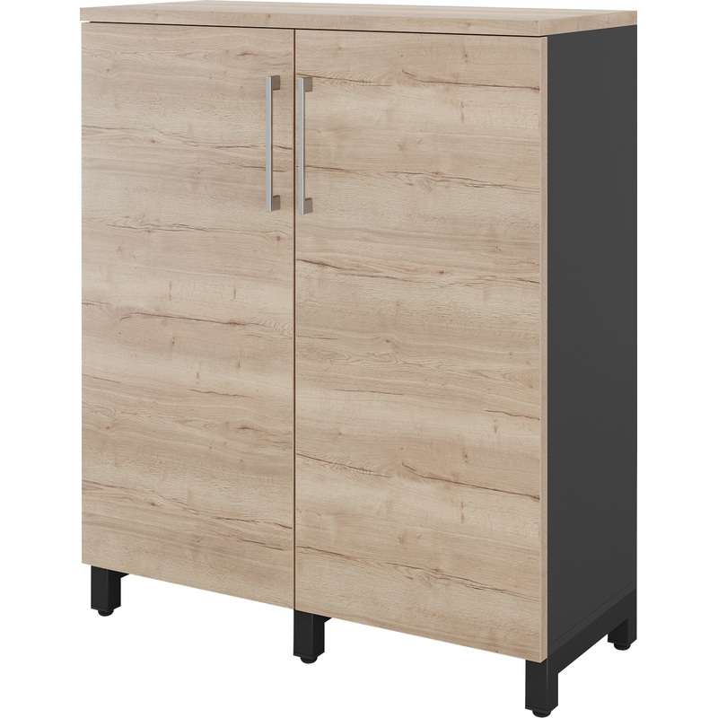 Изображение товара Шкаф для документов Kobor HR 3 90 40 M дуб натуральный чёрный муар офисный мебель