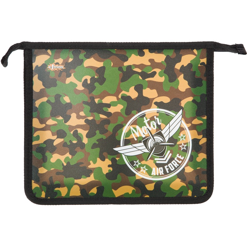 Изображение товара Папка для тетрадей Комус Класс Military А5 полипропилен с 1 отделением на молнии