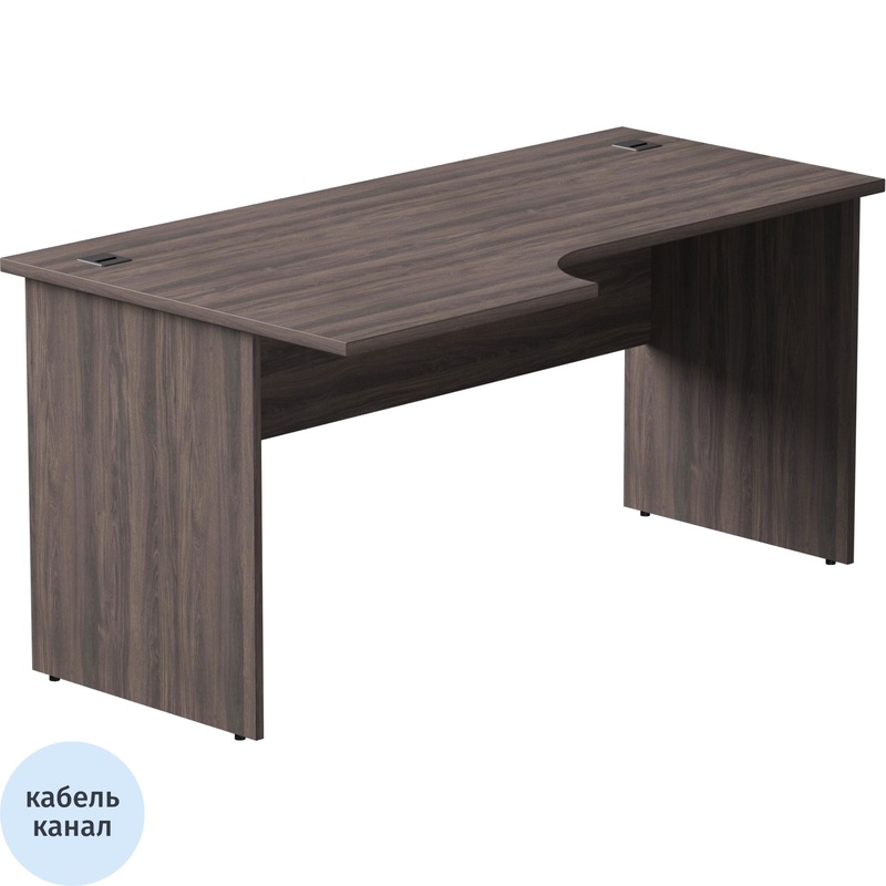 Изображение товара Стол эргономичный EVO 254S014DK левый (дуб пасадена, 1580х870х755 мм)