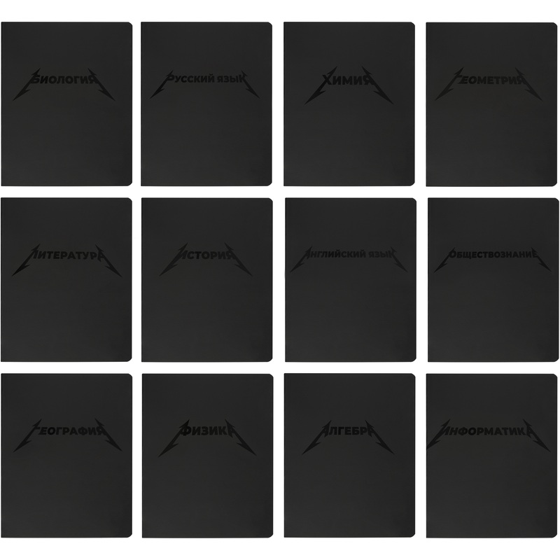 Изображение товара Набор предметных тетрадей Комус Класс Металика А5 48 листов, 12 штук, Россия