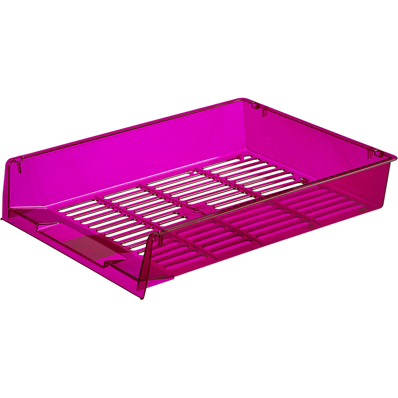 Изображение товара Горизонтальный пластиковый лоток для бумаг Attache Bright Colours  А4 фиолетовый