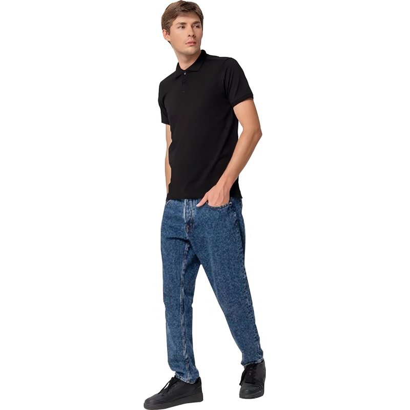 Изображение товара Мужская футболка поло Virma Stretch короткий рукав чёрная XXL