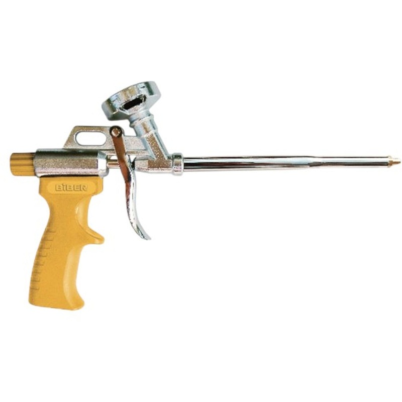 Изображение товара Пистолет для монтажной пены Biber Стандарт стальной пластиковая рукоятка (тов-173015)