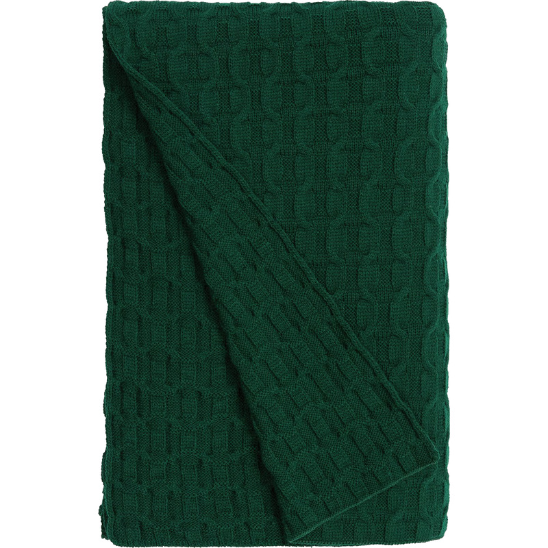 Изображение товара Плед Teplo Braidera акрил 90x160 см тёмно-зелёный