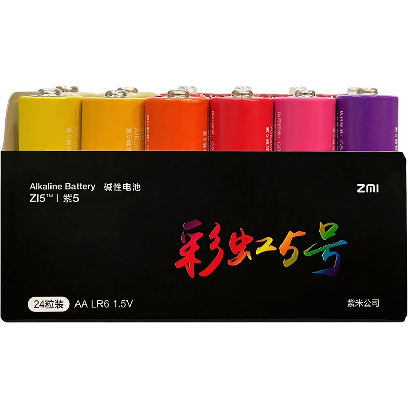 Изображение товара Батарейки AA пальчиковые Xiaomi ZMI Rainbow 24 шт. - надежное питание для устройств
