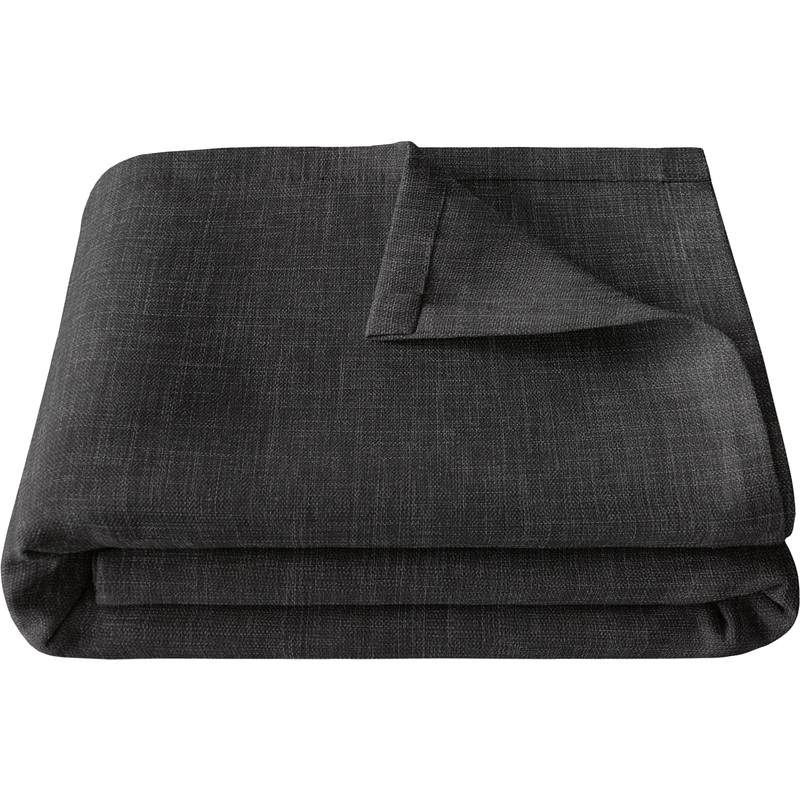 Изображение товара Покрывало Волшебная ночь рогожка 200x220 см тёмно-серое для спальни и гостиной