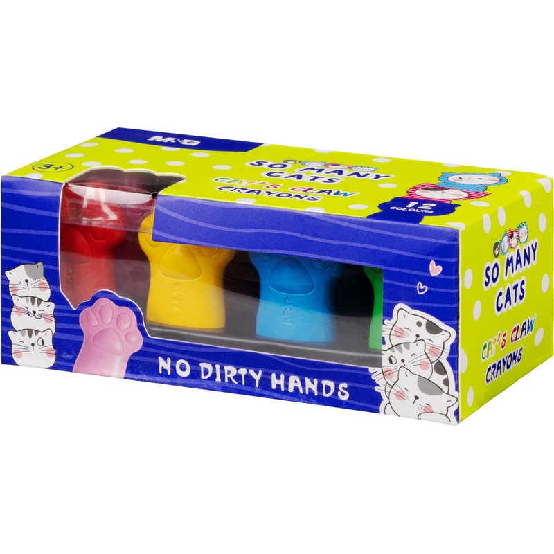 Изображение товара Мелки восковые M&G So Many Cats фигурные 12 цветов