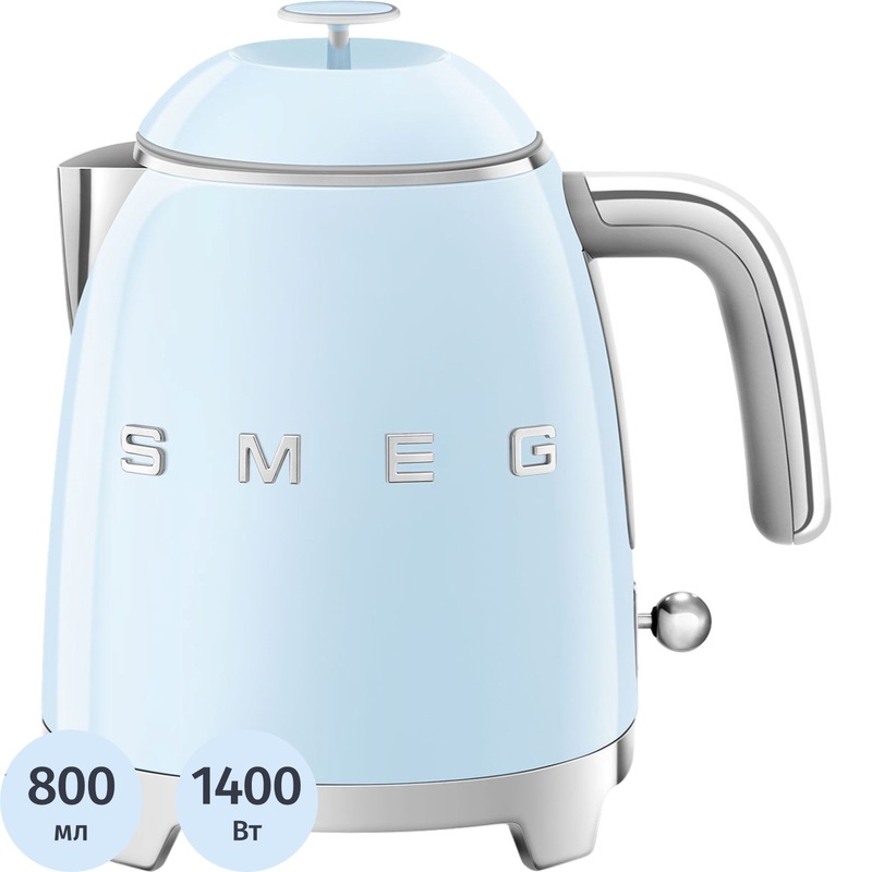 Изображение товара Электрический чайник Smeg KLF05PBEU голубой 800 мл